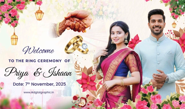 thumbnail Priya & Ishaan Ring Ceremony PSD Template